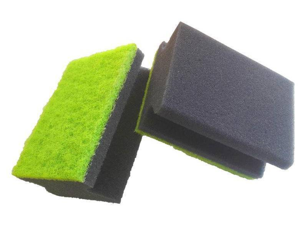 Губка для посуды 2шт 9,5*6,5*4 профилированная black Master FRESH