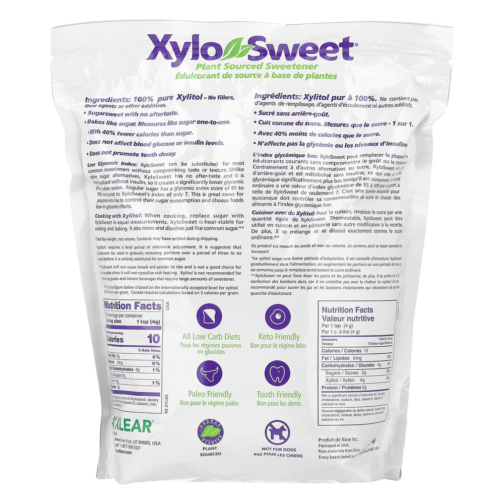 Xlear, XyloSweet®, подсластитель растительного происхождения, 2,27 кг (5 фунтов)