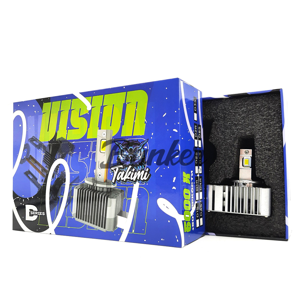 Светодиодные автомобильные LED лампы Takimi Vision D5S 6000К 12V