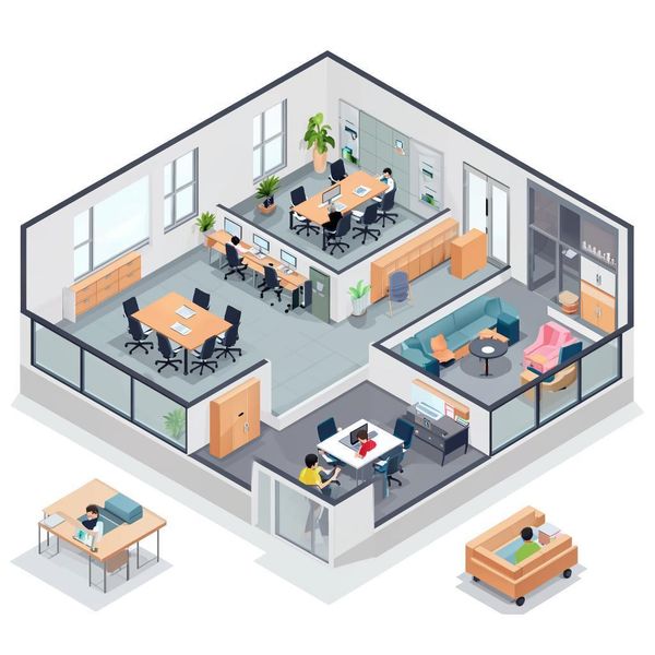 Функциональные зоны офисного пространства