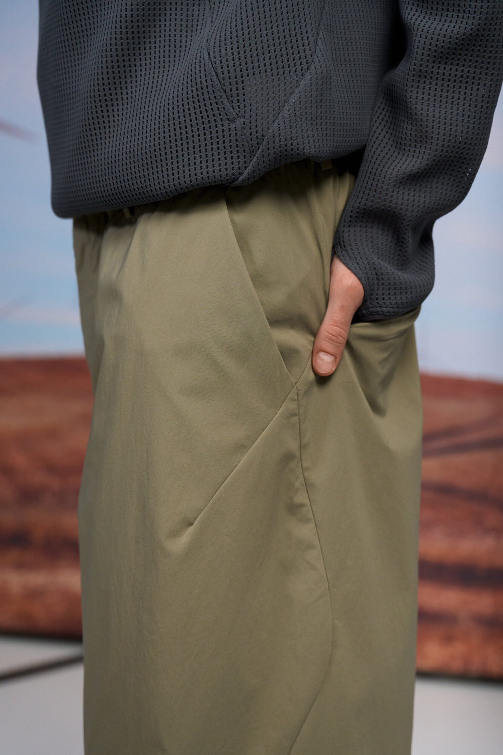 Брюки Nothomme Blue Monte Casual Straight-Leg Trousers "Lichen Green"