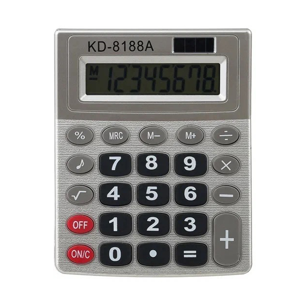 Калькулятор настольный Basir 8 Bit, LCD, 14,2*11,3 см, серый