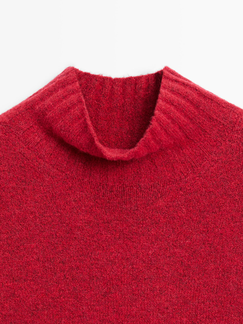 Massimo Dutti Накидка без рукавов с высоким воротником, красный