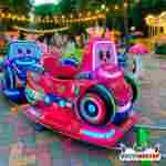 Детский рельсовый поезд с машинками «Поехали!», 6 машинок