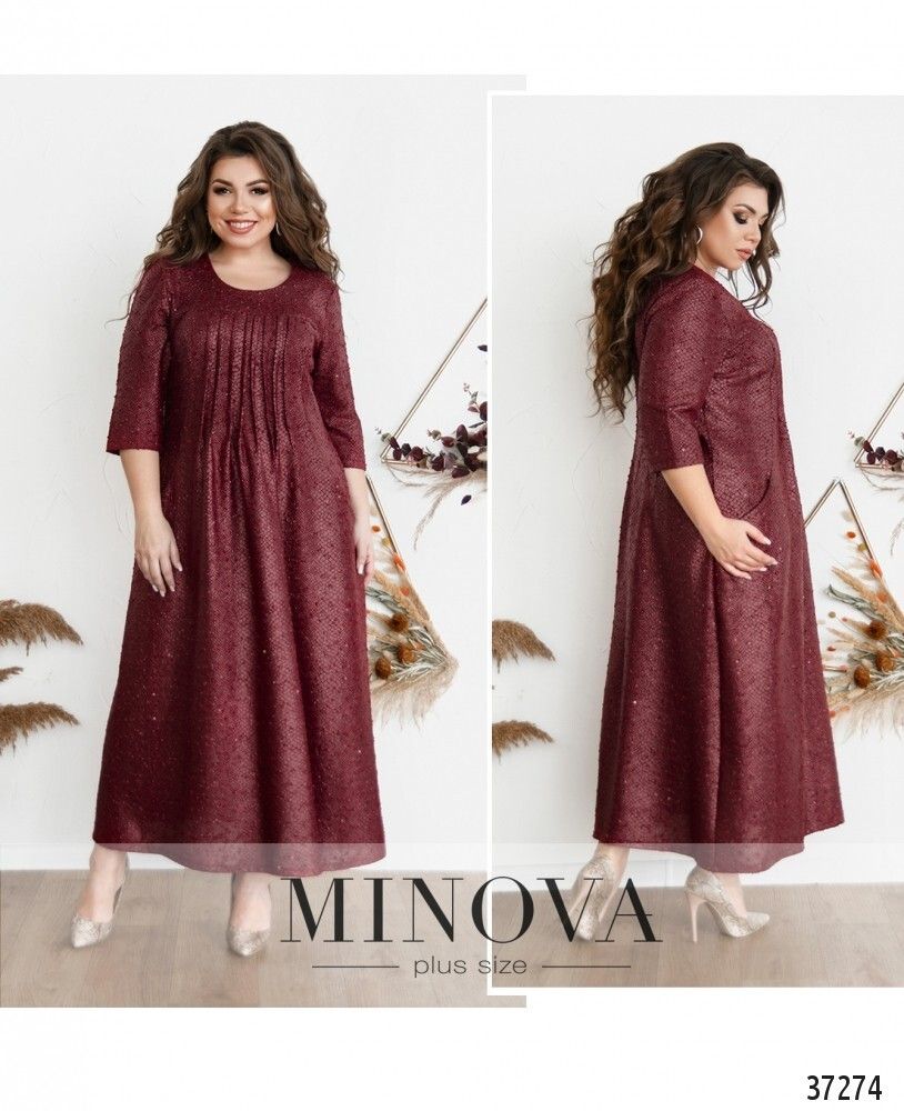 Платье 403Б-бордо Minova