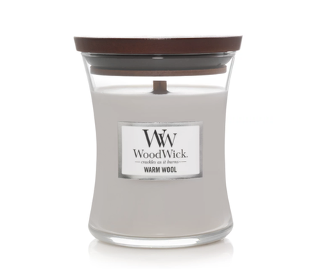 Свеча ароматическая WoodWick Warm Wool средняя 275 г.