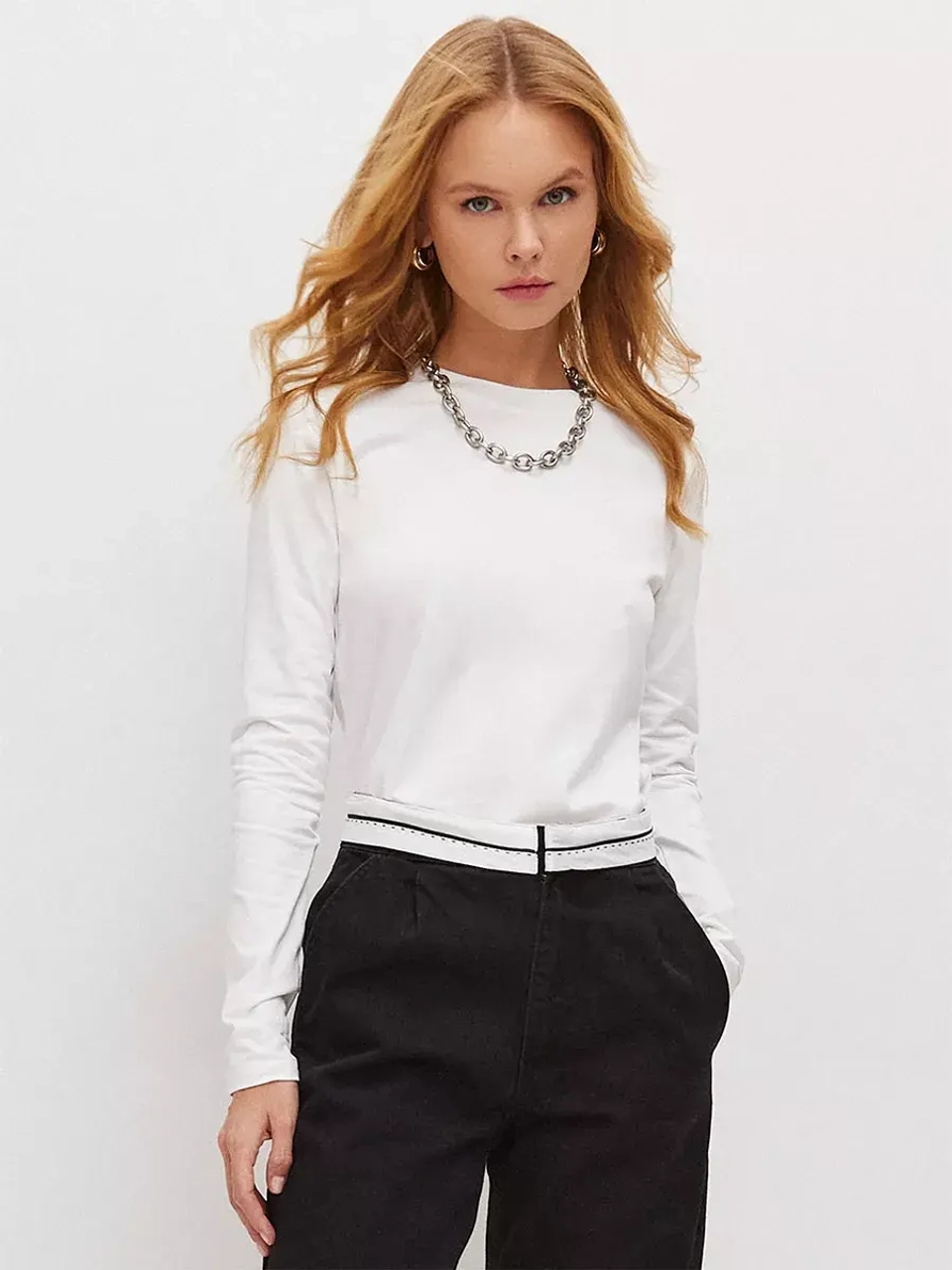 Лонгслив облегающий