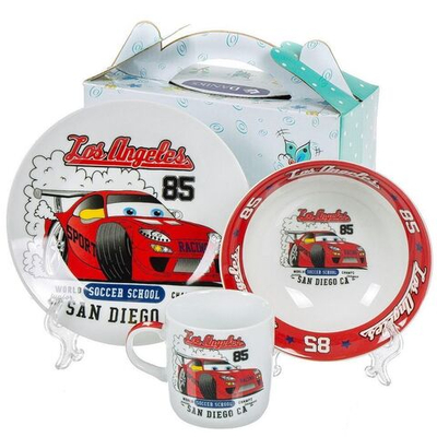 Набор посуды керам, 3 шт, Болид, тар 17.5см,сал 15см,круж 230мл, Daniks, C623