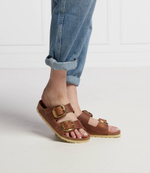 Кожаные шлепанцы arizona big buckle Birkenstock - коричневый(1011073)