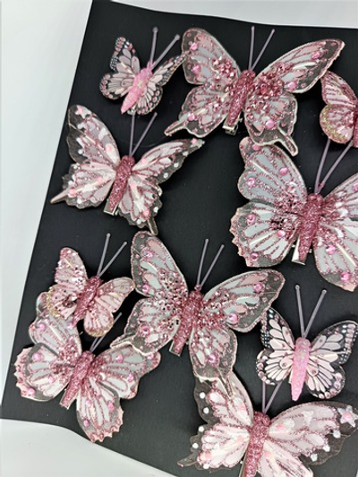 Набор бабочек на прищепке, р. 7,5/4,5 см