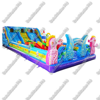 Коммерческий надувной батут "Сказочный мир" 15*7*4 м