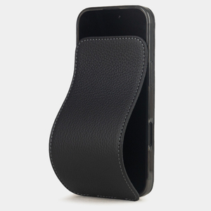 Чехол для iPhone 17 Air из кожи теленка, черного цвета