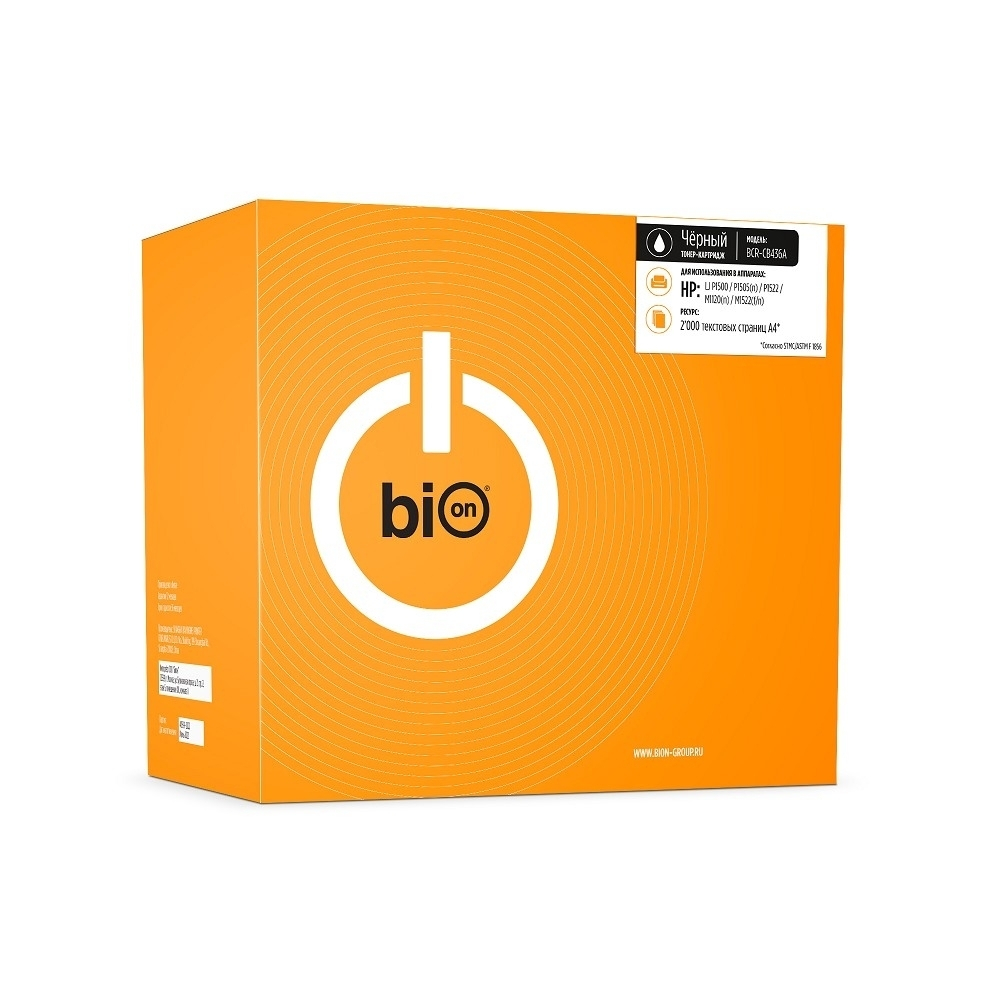 Bion BCR-CB436A  Картридж для HP( LaserJet M1522n/ M1522nf/M1120/M1120n/P1505/P1505n) (2000  стр.), Черный , с чипом