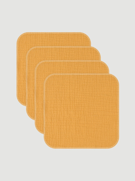 Сет из 4х муслиновых салфеток Mjölk Mustard