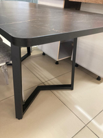 Стол разд пластик Миллер бабочка К-т ног №5 черный Царг.пояс 930 черный Ст-ца каспий черное золото