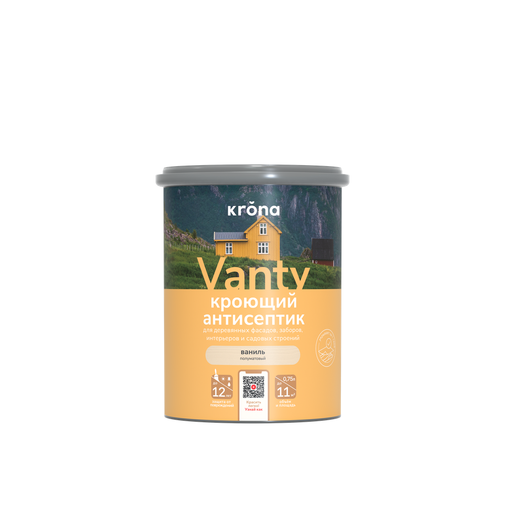 Антисептик кроющий KRONA VANTY ваниль 0,75 л