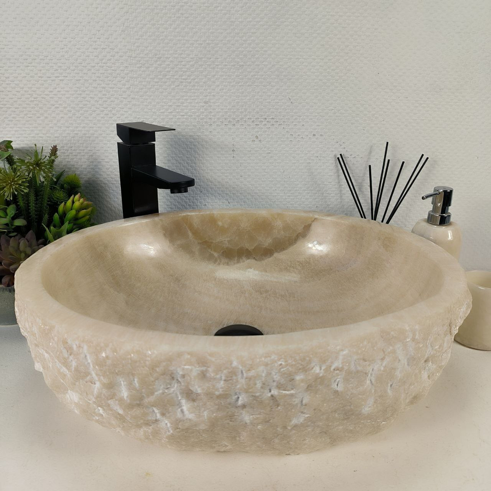 Раковина из оникса Erozy White EO-64441 52*43*16 0168