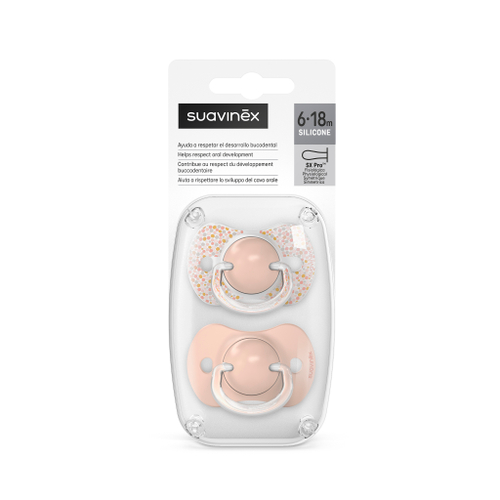 Пустышка силиконовая SUAVINEX 6-18 мес, 2шт