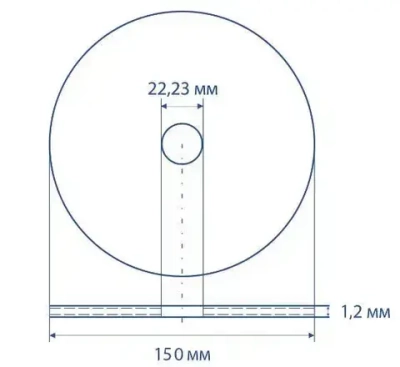 Круг отрезной по металлу Луга Абразив 150х1.2, 25 шт.