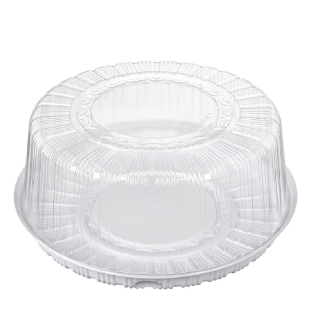Комус Т-305 (1уп.=90шт.) Дно+Крышка контейнер прозрачный пластиковый для торта ёмкость (300*131) 3кг