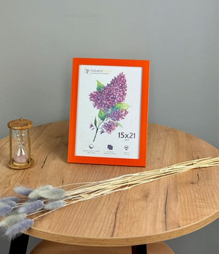 Фоторамка 15х21 см оранжевая, без фактуры, арт. 1521.746773