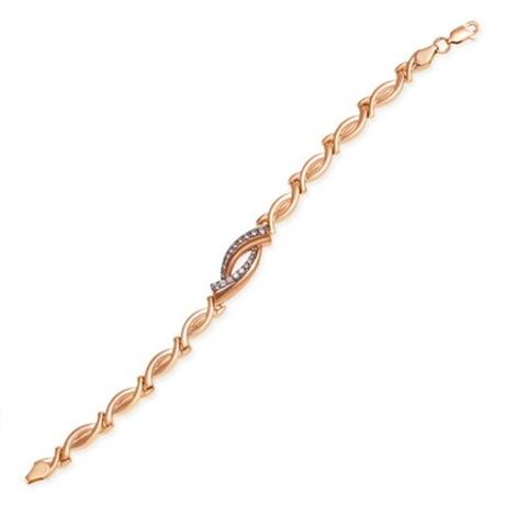 Браслет из золота с фианитами