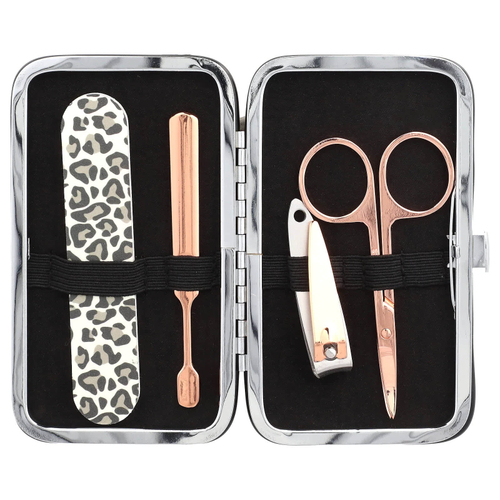 The Vintage Cosmetic Company, Кошелек для маникюра, с леопардовым принтом, 1 шт.