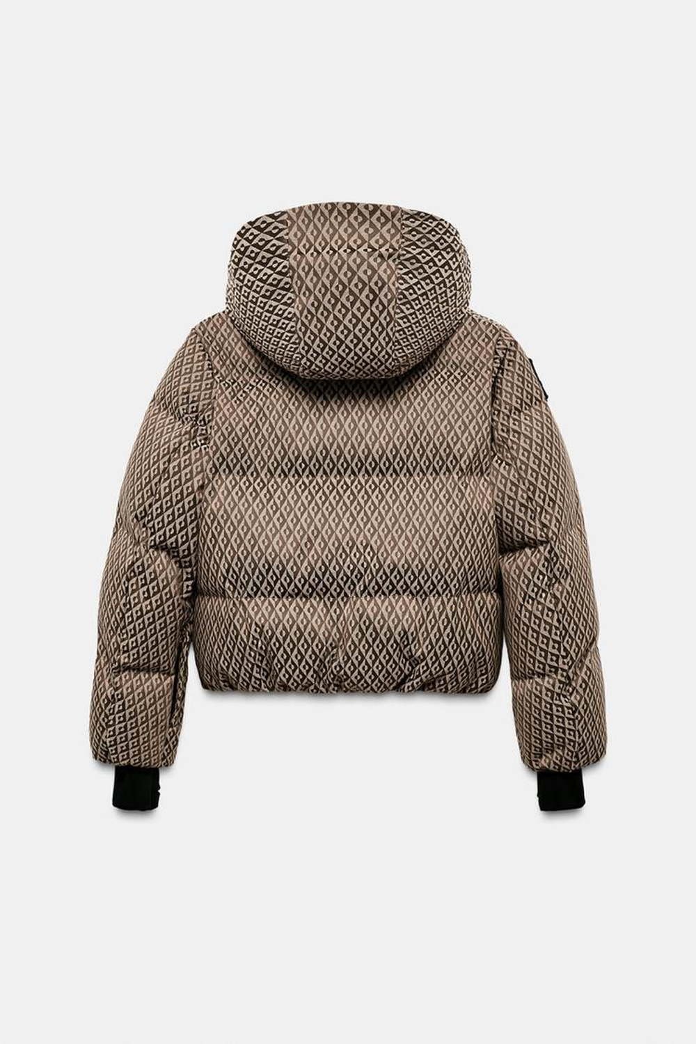 ZARA ВОДОНЕПРОНИЦАЕМАЯ КУРТКА С КАПЮШОНОМ, БЕЖЕВО-КОРИЧНЕВЫЙ