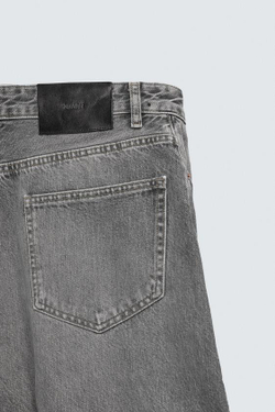 ZARA ДЖИНСЫ RELAXED BARREL FIT, СЕРЫЙ