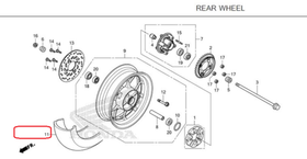 42711-K0F-T01. TIRE, RR. (130/80-12 69J) (VEE)