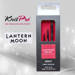 KnitPro, Спицы вспомогательные для кос "Lantern Moon" 3,25мм, 4мм, 5мм, эбеновое дерево