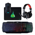 Набор игровой клавиатура+мышь+гарнитура+коврик SmartBuy RUSH Venom черный