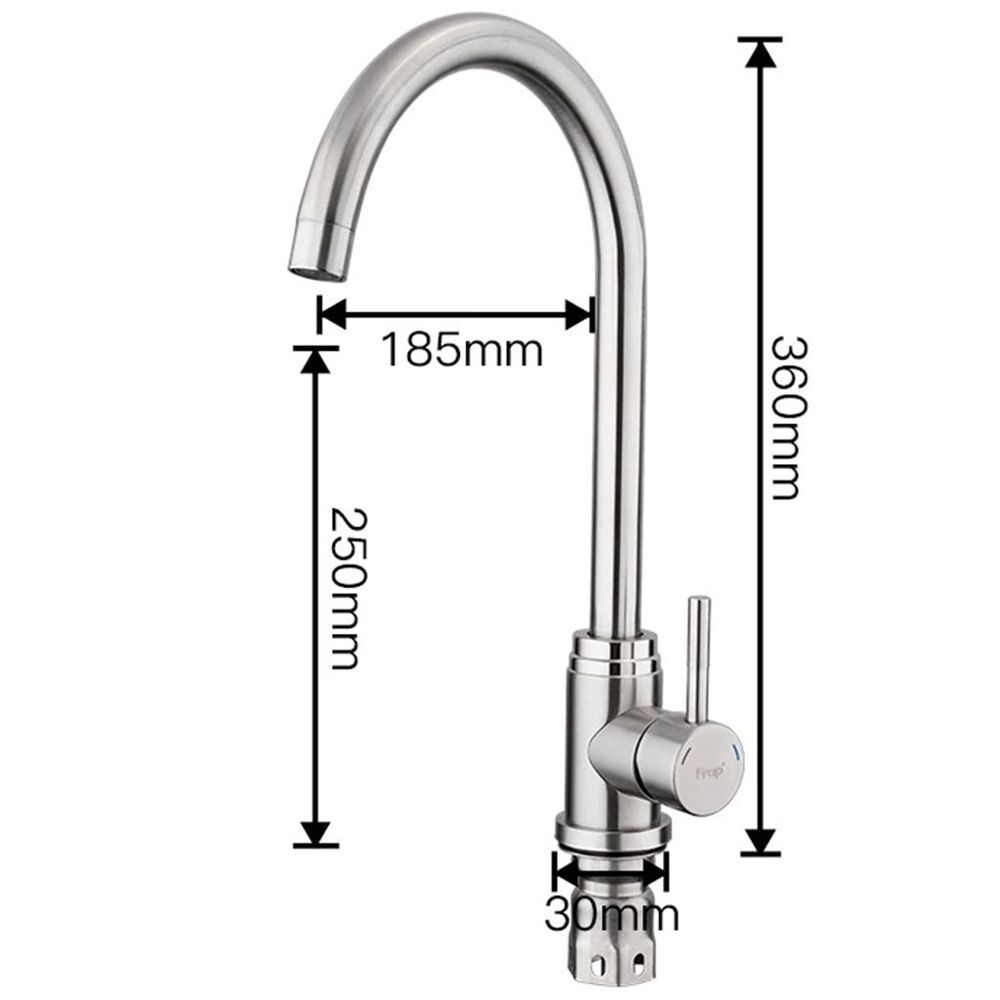 Смеситель для кухни, Frap, с картриджем, нерж, F41899-1