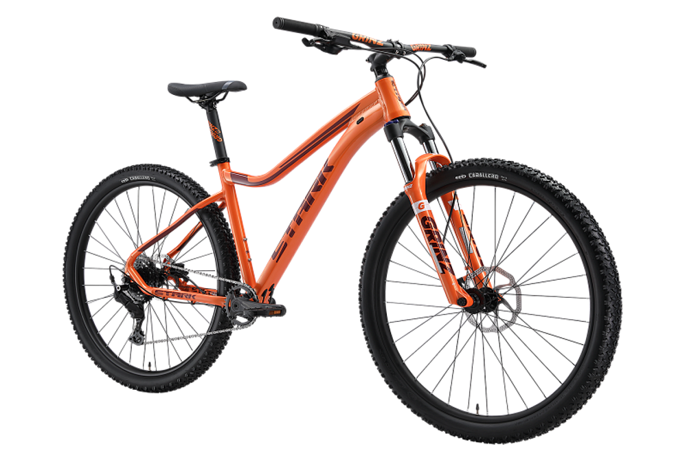 Велосипед 29" Stark'24 Tactic 29.4 HD р.18" оранжевый металлик/темно-красный металлик