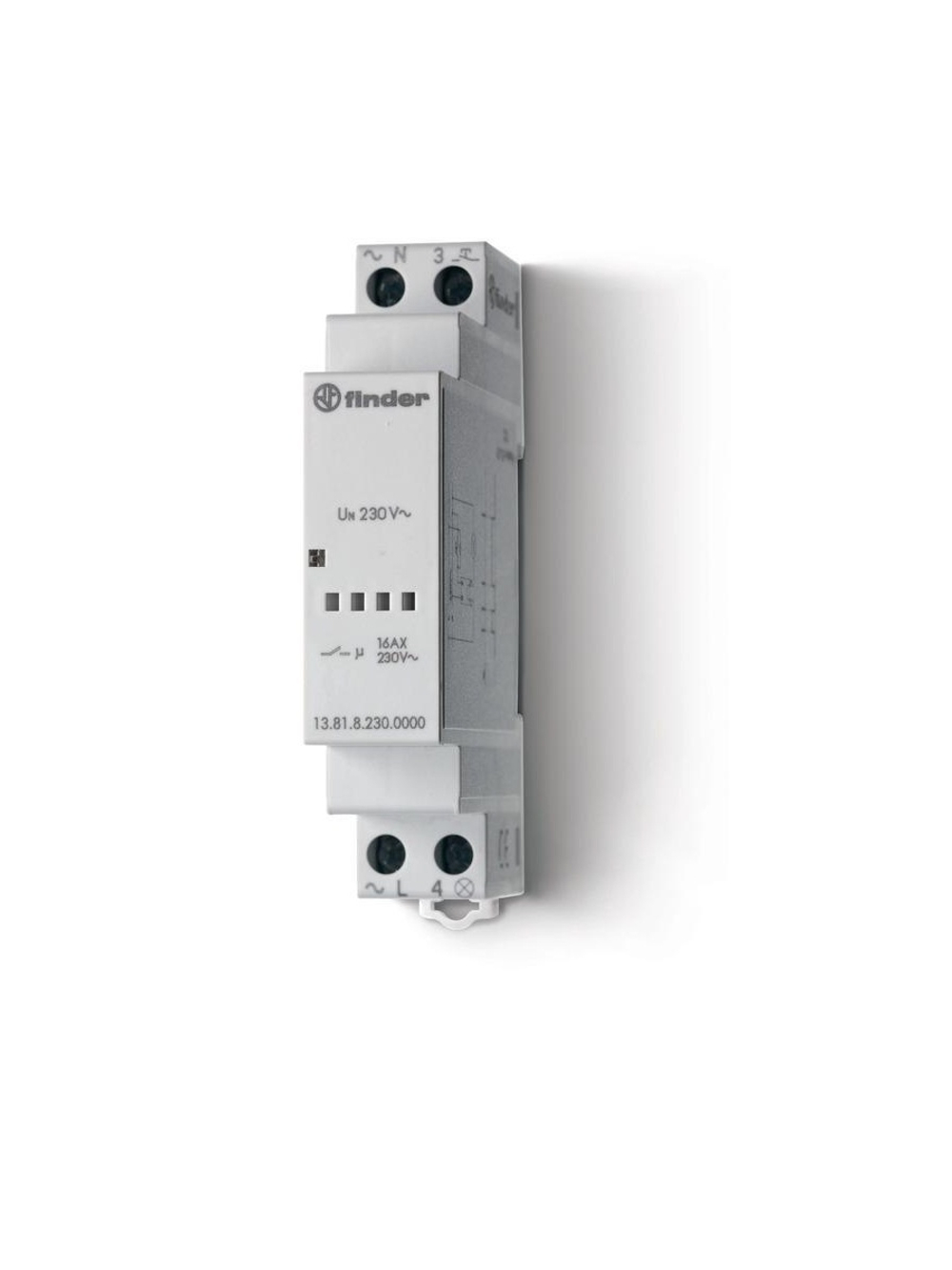 Реле модульное электронное 1NO 16А 230В AC 17.5мм IP20 FINDER 138182300000