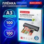 Пленки-заготовки для ламинирования БОЛЬШОГО ФОРМАТА, А3, КОМПЛЕКТ 100 шт., 100 мкм