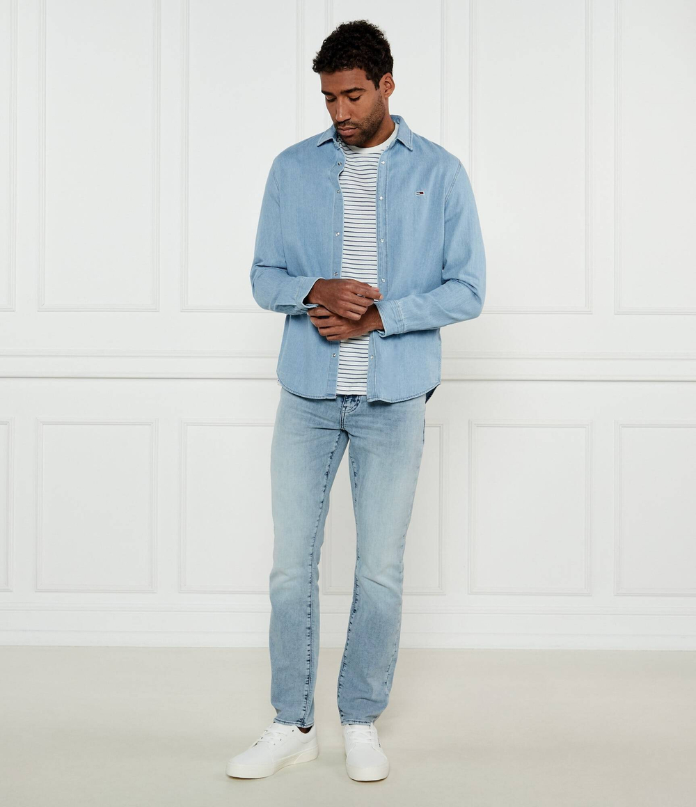 Джинсовая рубашка Tommy Jeans - голубой(DM0DM21146)