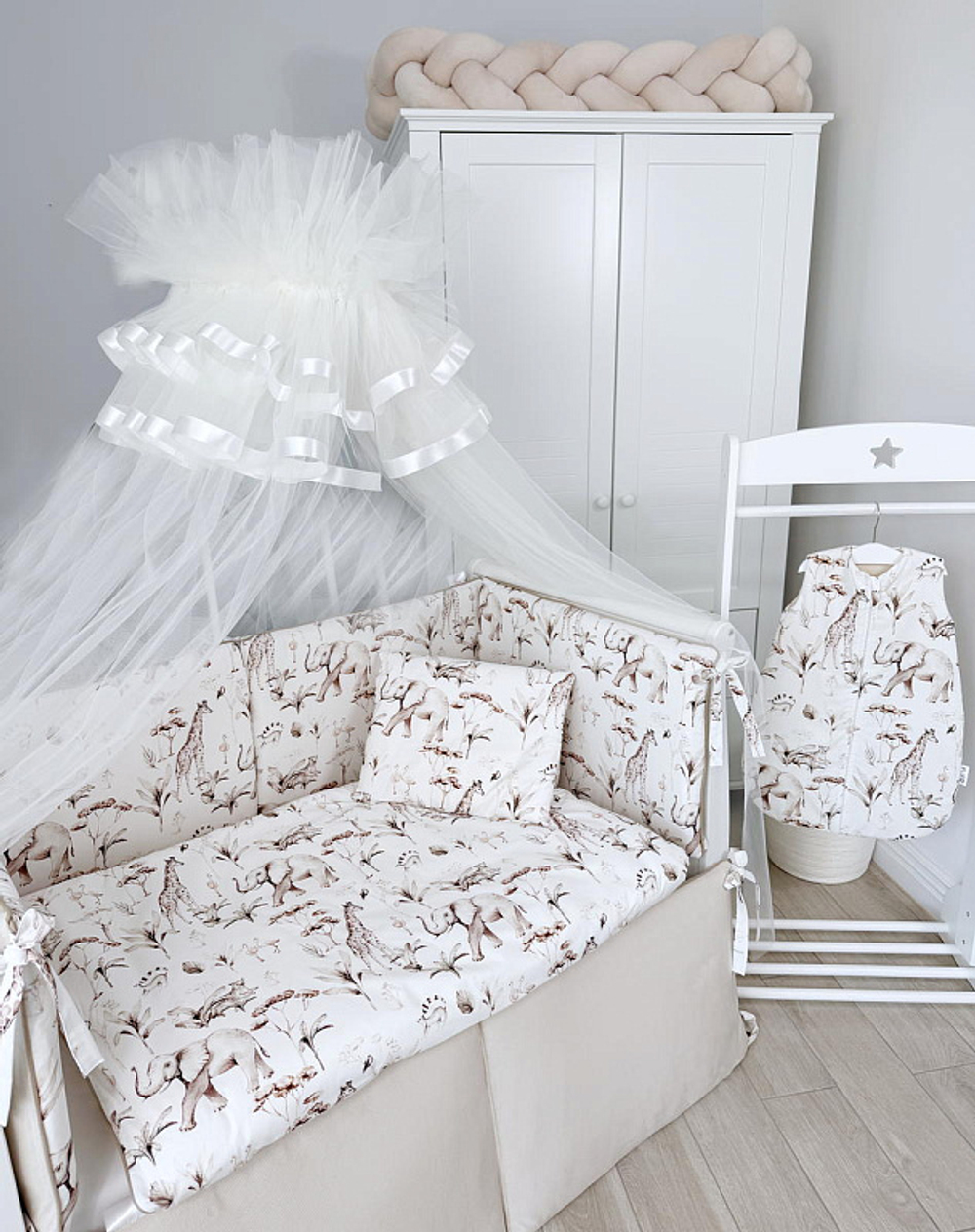 Комплект постельного белья Lepre New Savannah 6 предметов 125х65 см белый/песочный