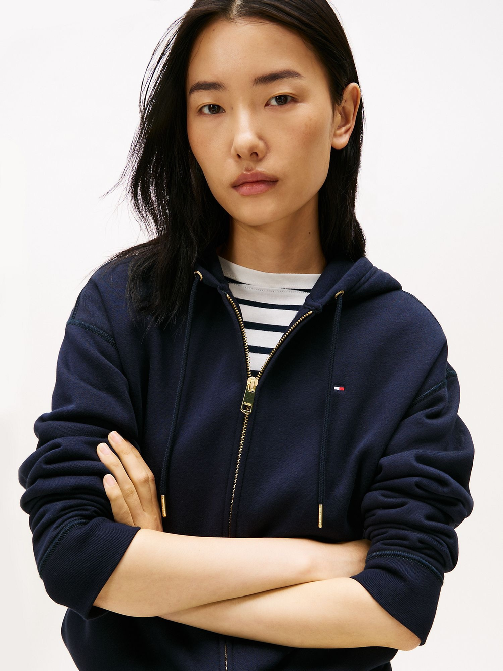 Худи на молнии Tommy Hilfiger Relaxed Fit Zip Hoodie Navy