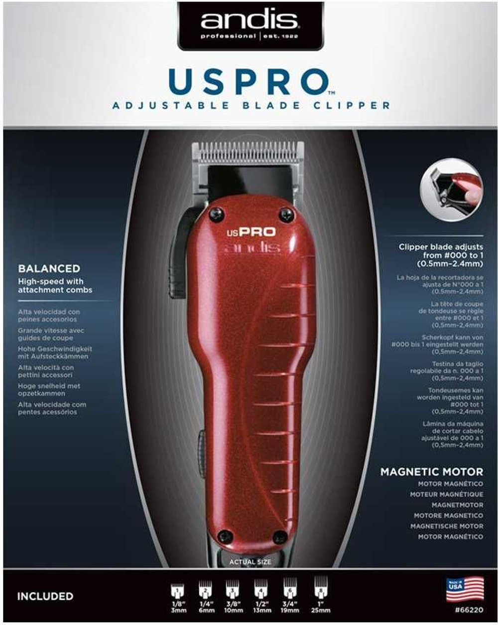 Машинка для стрижки Andis usPro Adjustable US-1 Red (66220)