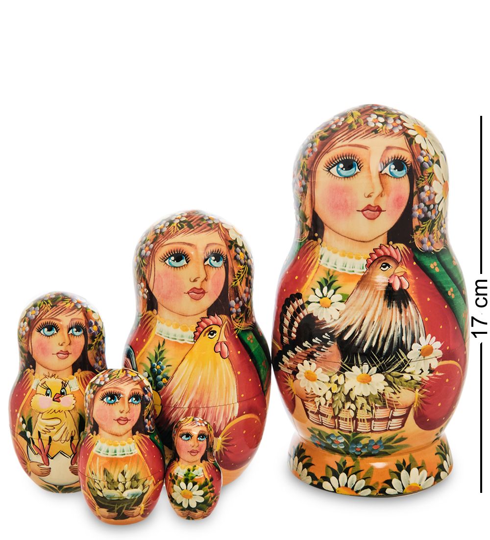 Народные промыслы МР-16/ 6-A Матрешка 5м «Мария с курицей»