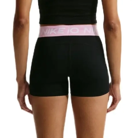 Женские теннисные шорты Nike Pro Dri-Fit 365 Mid-Rise 3in - black/pink rise/white