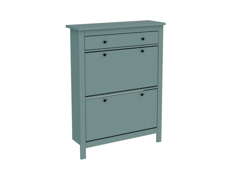 Тумба для обуви Сага 92*122, темно-бирюзовая