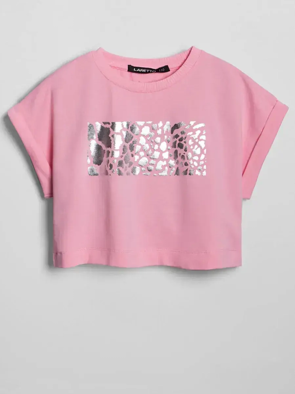 Футболка детская оверсайз укороченная с принтом