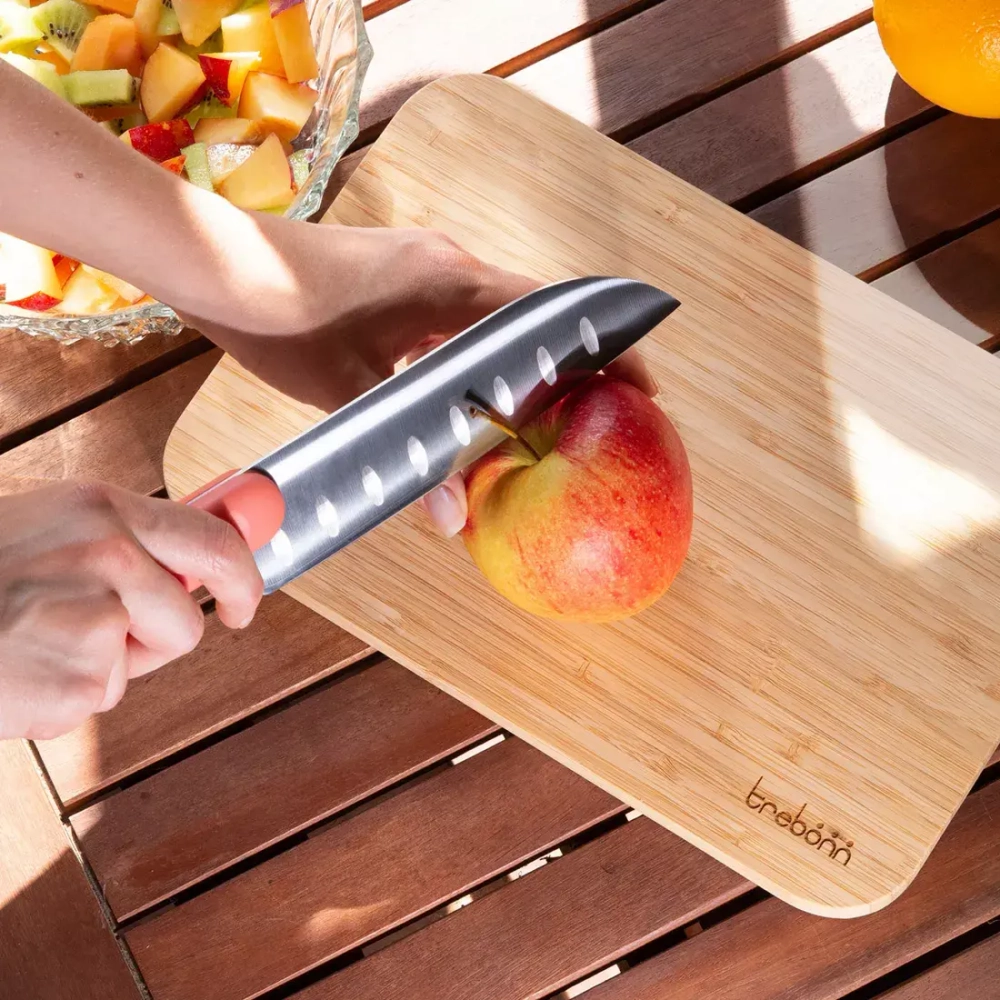 Нож кухонный Сантоку 18см Trebonn Chopping boards and Knives оранжевый