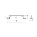 Ручка-скоба 128мм, отделка золото матовое