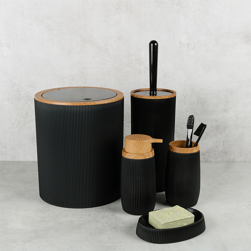 Дозатор для жидкого мыла Fixsen Black Boom пластик, черный (FX-411-1)