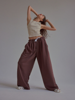 Baggy Trousers LOGO French Roast