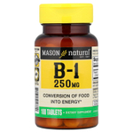 Mason Natural, витамин В1, 250 мг, 100 таблеток