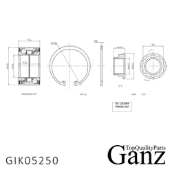 Подшипник ступицы задний MB W124 GANZ GIK05250
